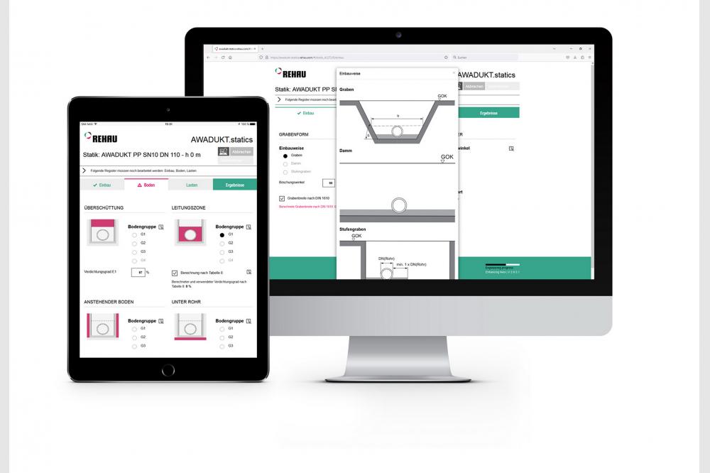 Rohrstatik-Rechner AWADUKT.statics aktualisiert