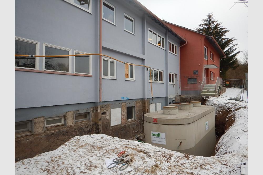 Unterirdischer Ovalbehälter für Holzpellets