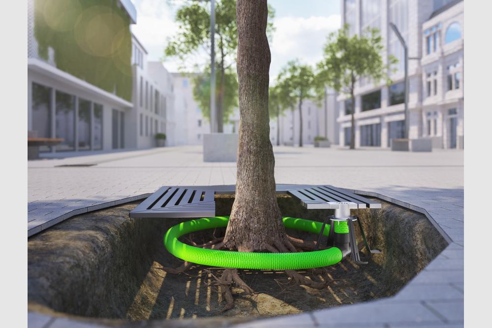 FRÄNKISCHE fördert Stadtgrün mit Baumbelüftungs- und Bewässerungsset