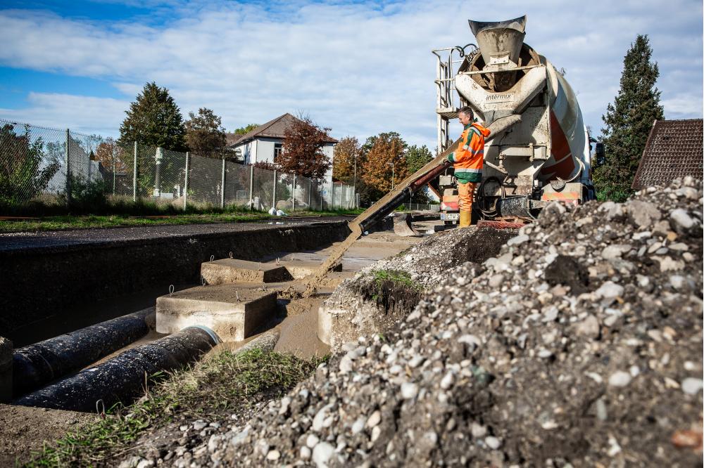 Recyclingbaustoff Flüssigboden