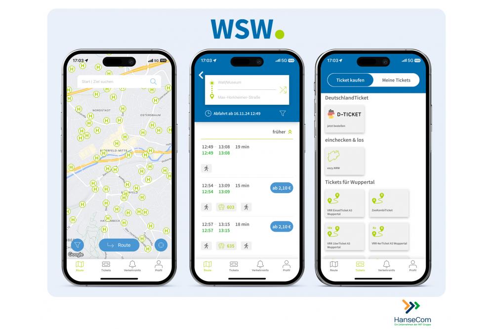 Wuppertaler Stadtwerke führen neue App von HanseCom ein