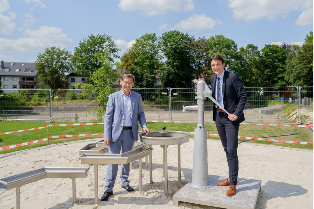 Neuer Quartierpark in Herne speichert Regenwasser