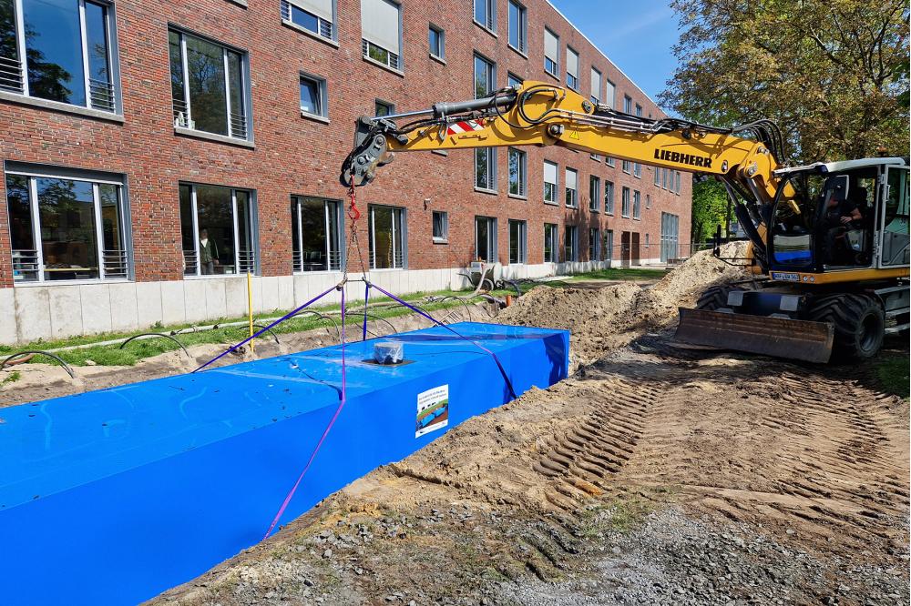 Modernes Regenentw&auml;sserungssystem f&uuml;r Telgter Schulgel&auml;nde 