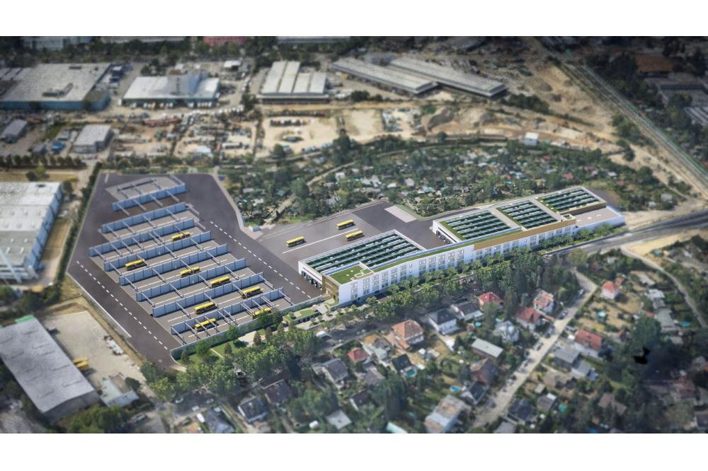 Grundsteinlegung des neuen BVG-Betriebshofes für Elektrobusse in Berlin